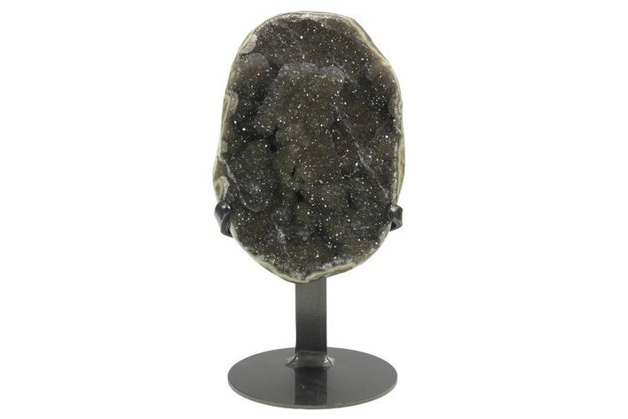 Sparkling Druzy Quartz Geode Section - Uruguay #233939